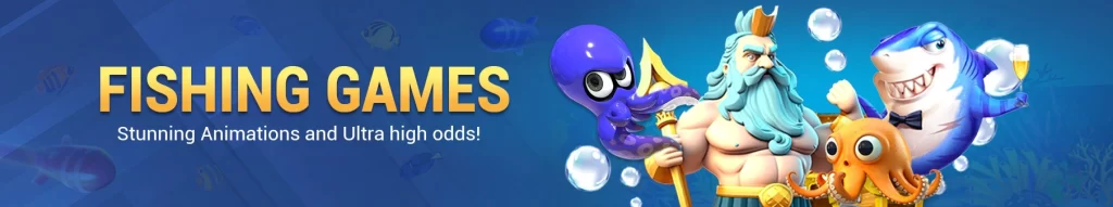 Interactive fishing game interface on lovejili online casino app